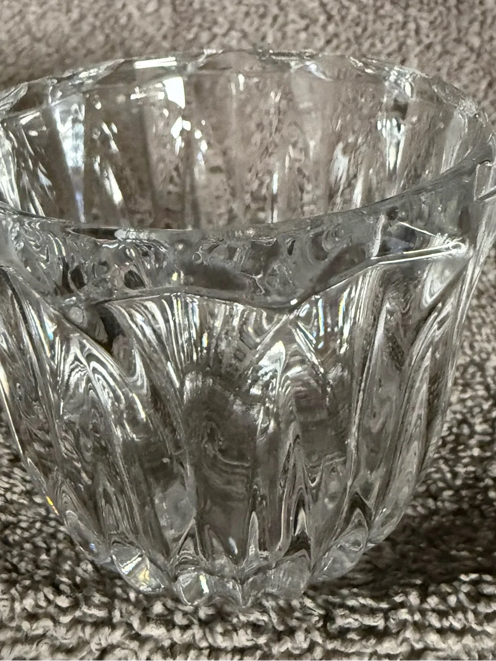 Clear Glass Ribbed Tumbler